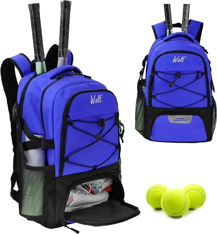 2 Racket Tennis Backpack - Blue