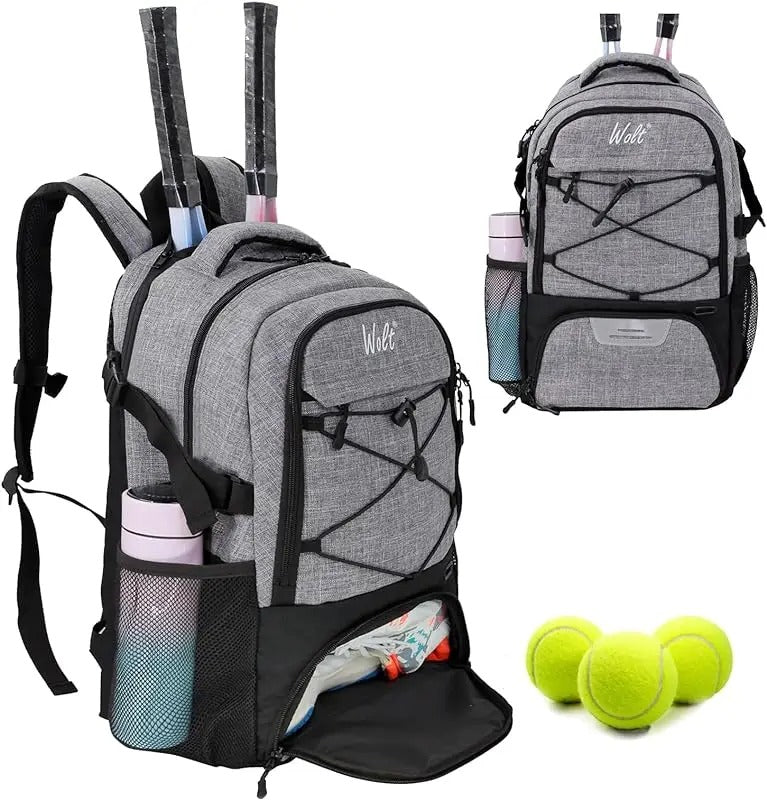 2 Racket Tennis Backpack - Grey