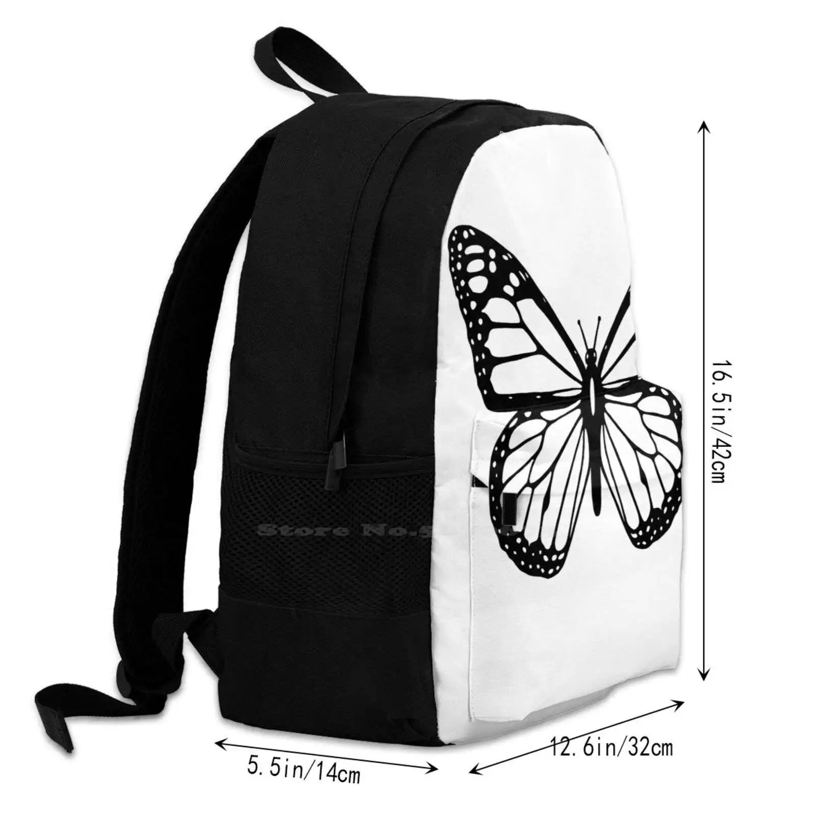 Black and White Butterfly Backpack