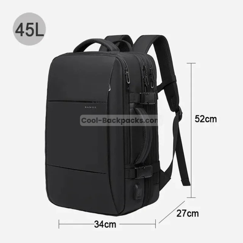 Black Travel Backpack - Large
