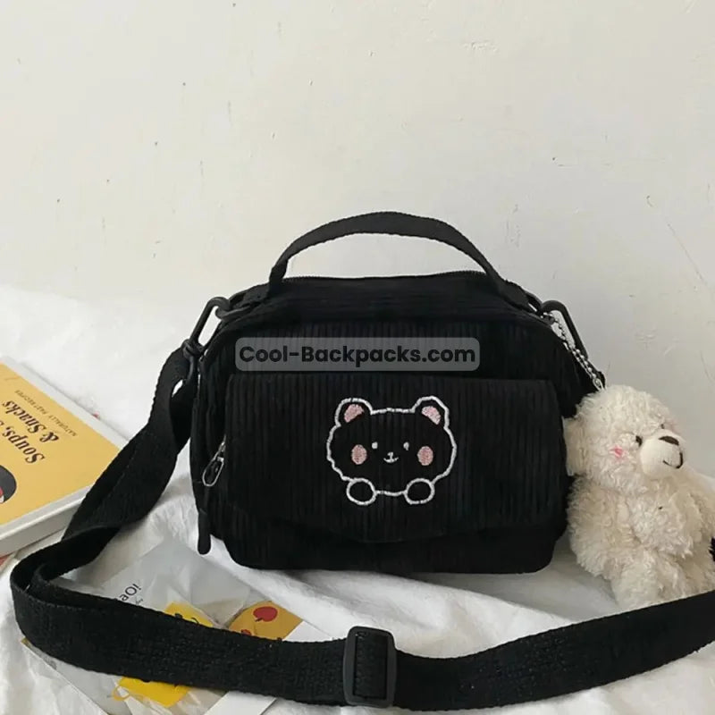 Cute Messenger Bag - Black