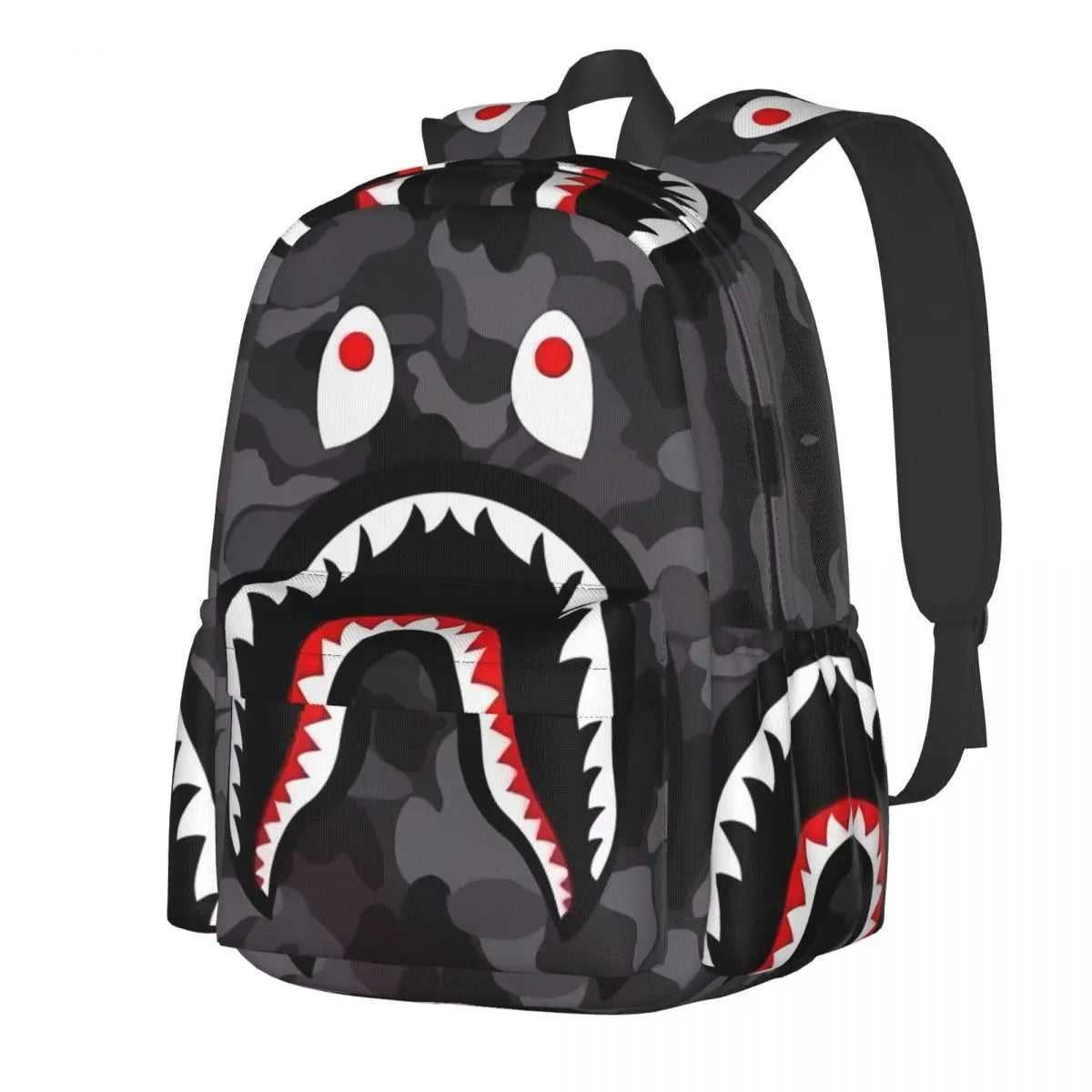 Designer Shark Backpack - 36x32x10cm