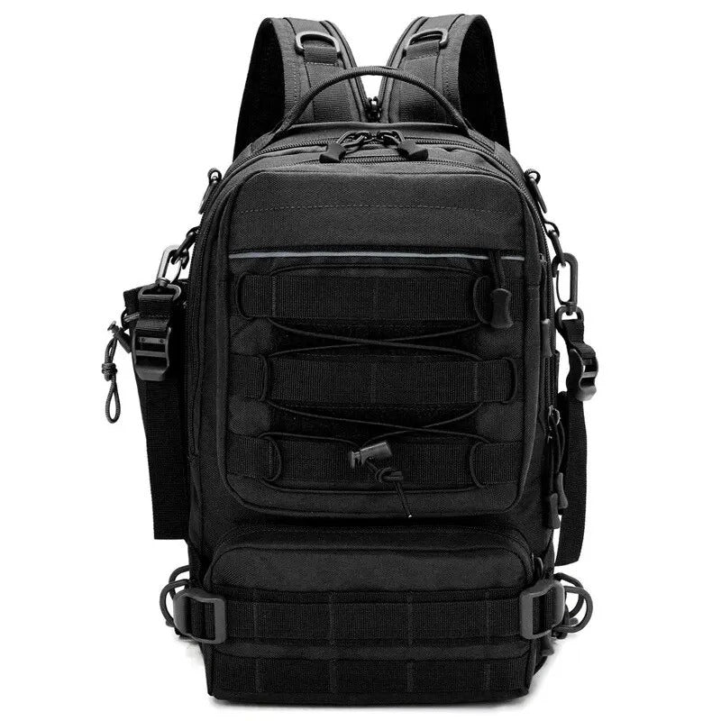 Fishing Backpack with Rod Holders - Black