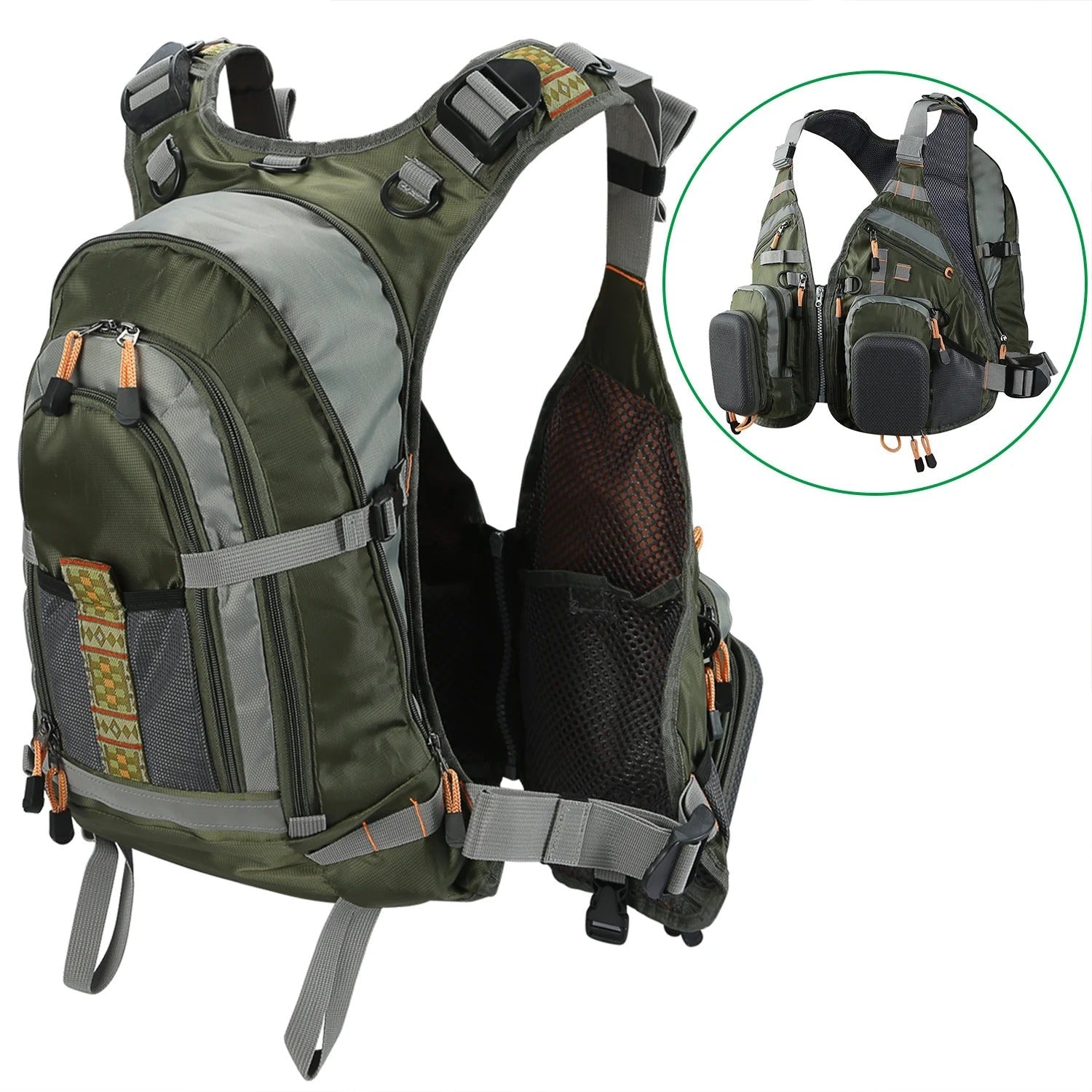 Fly Fishing Backpack - Army Green