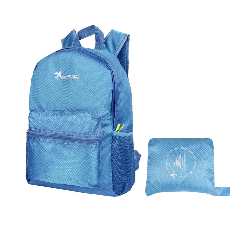 Foldable Travel Backpack - Blue