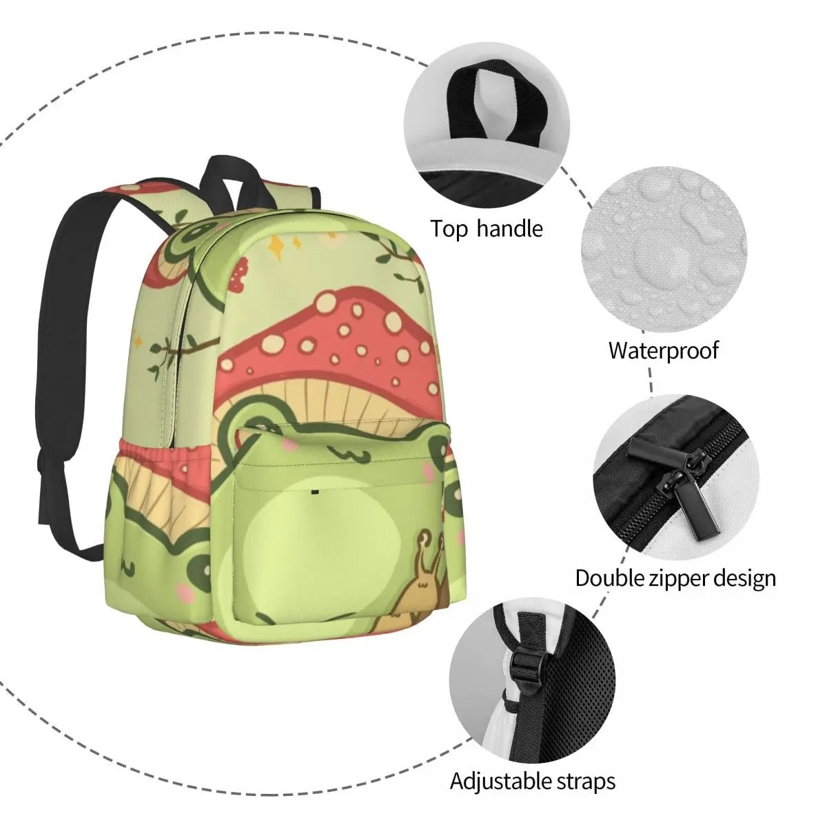 Frog Mushroom Backpack
