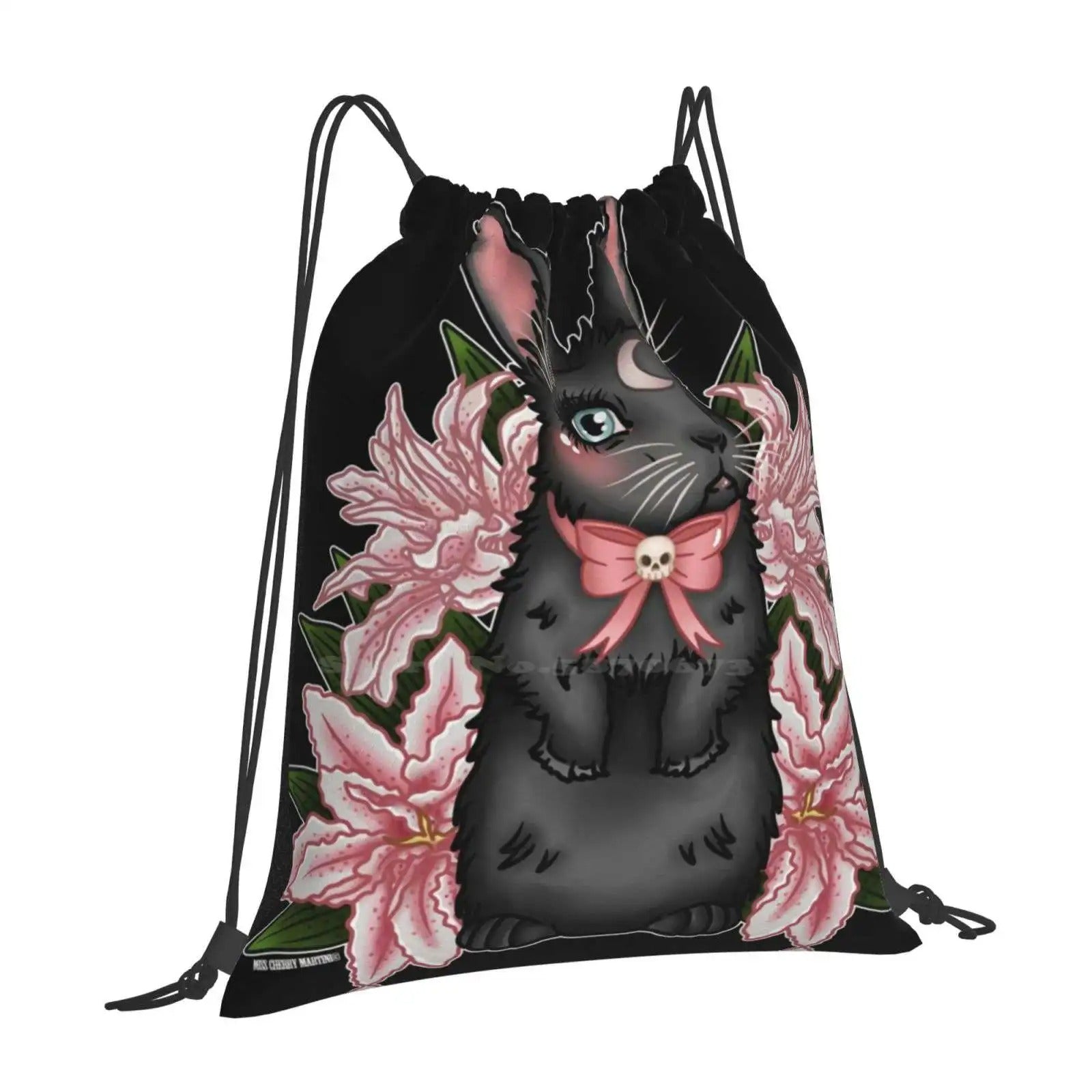 Gothic Bunny Backpack - Drawstring Bag