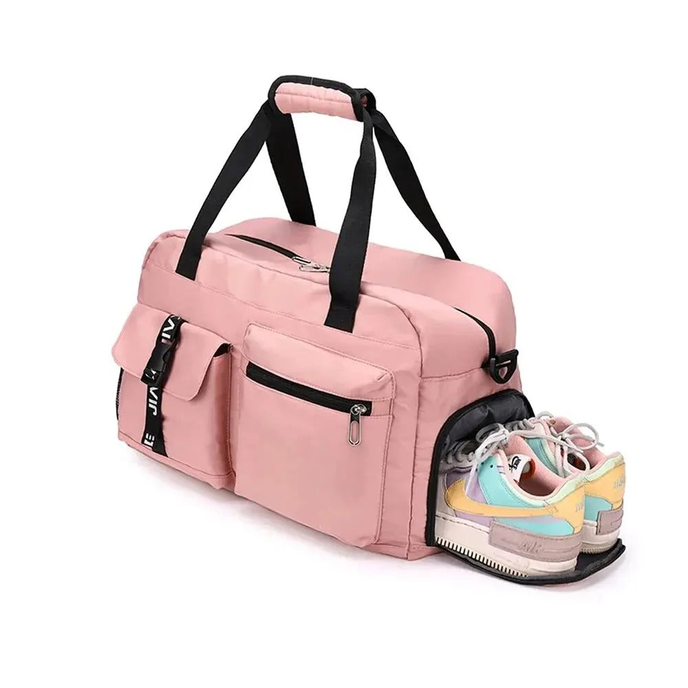 Gym Backpack With Shoe Storage - pink