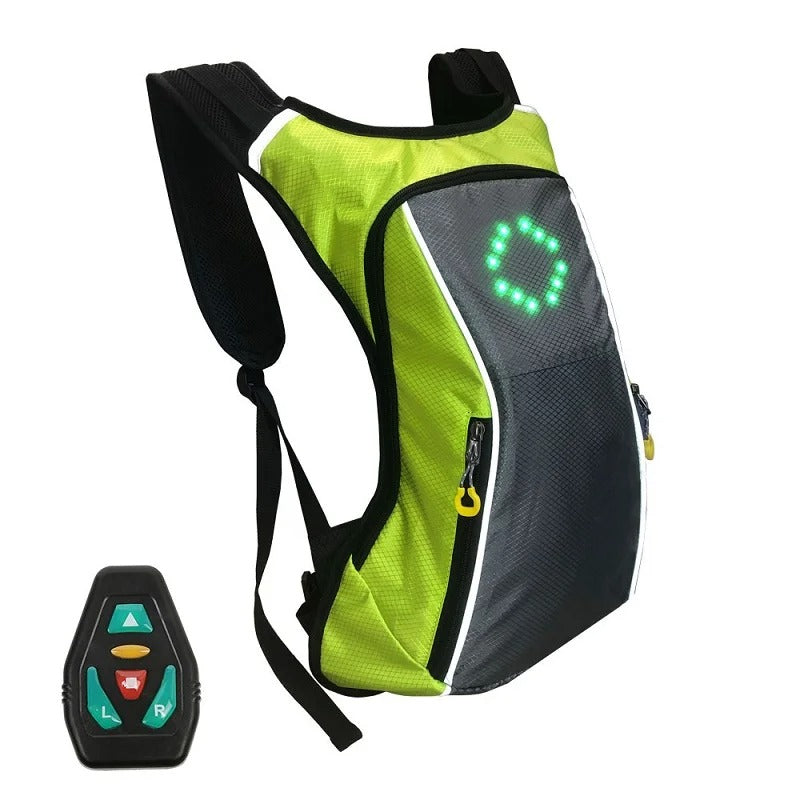 High Visibility Cycling Backpack - Yellow With Black