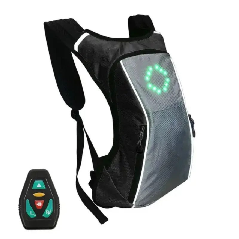 High Visibility Cycling Backpack - Gray With Black