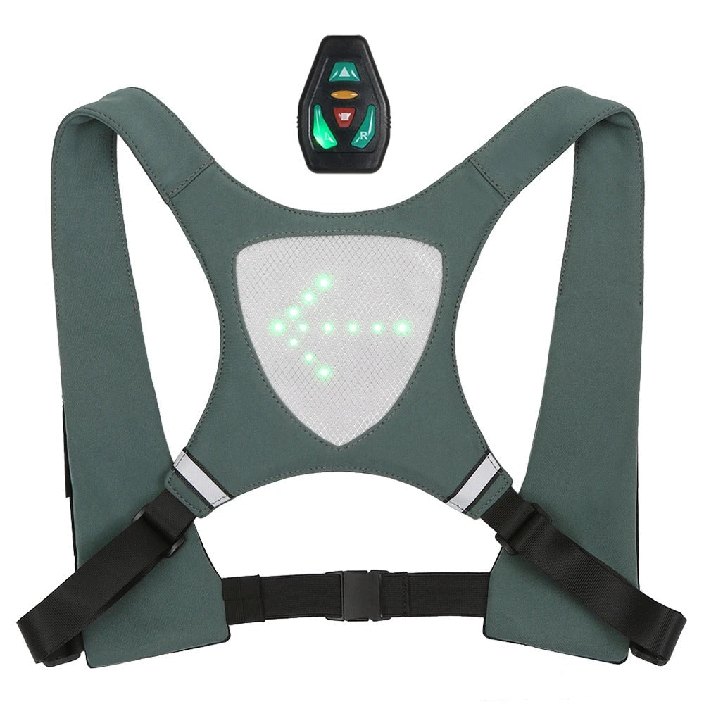 LED Cycling Backpack - Grey Style 2