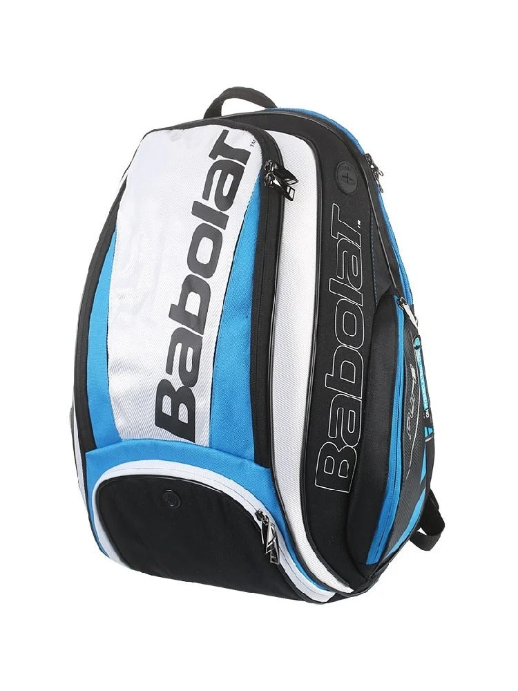 Luxury Tennis Backpack - White blue