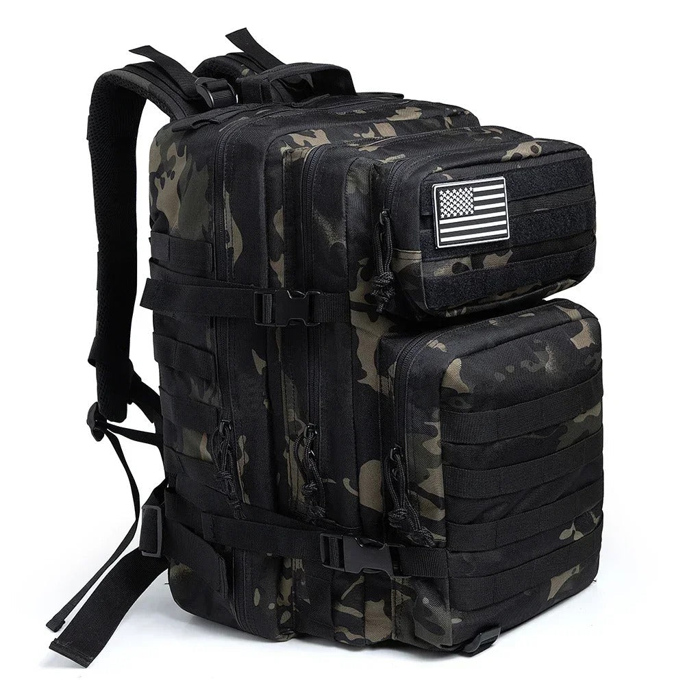 Military Gym Backpack - Black Camo