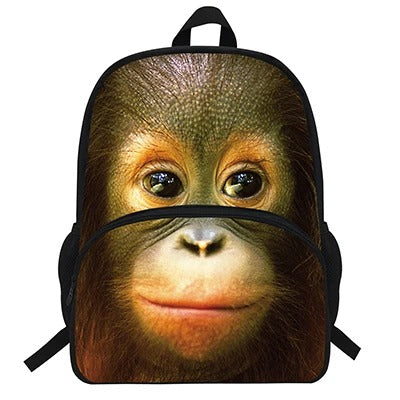 Monkey Print Backpack - zd928