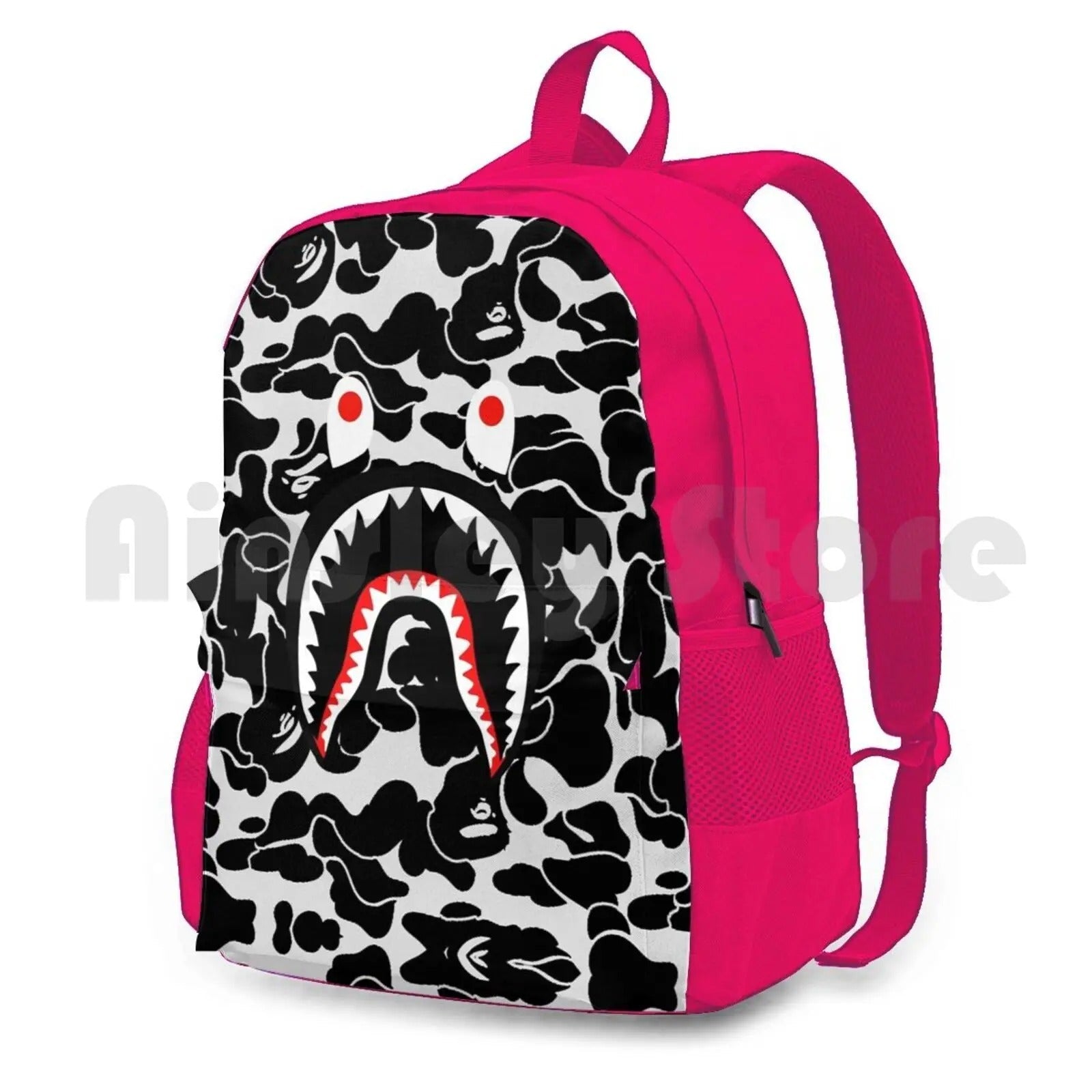 Pink Shark Backpack - Backpack - Pink