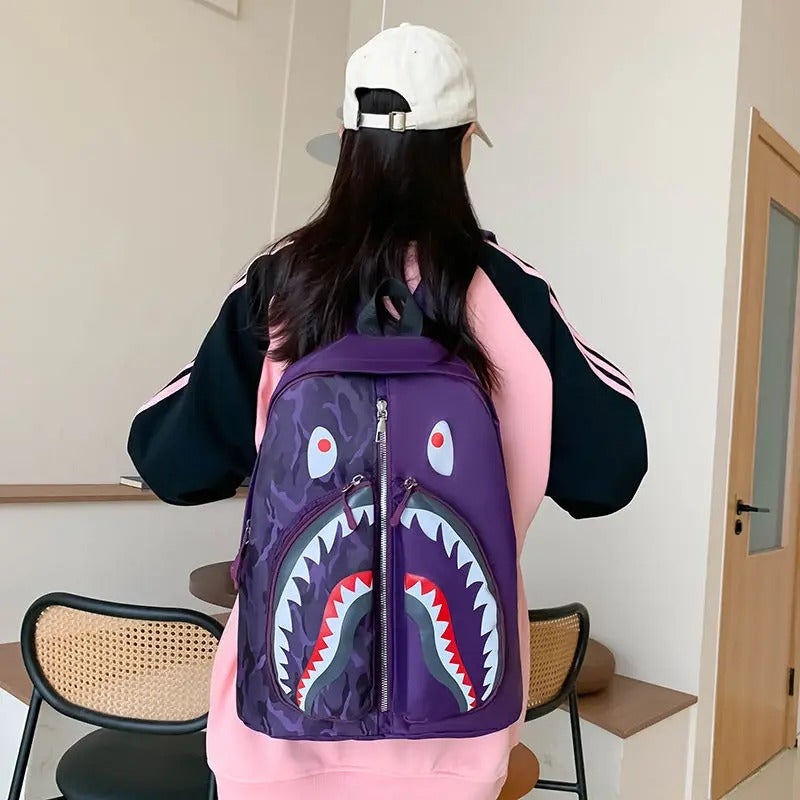 Purple Shark Backpack