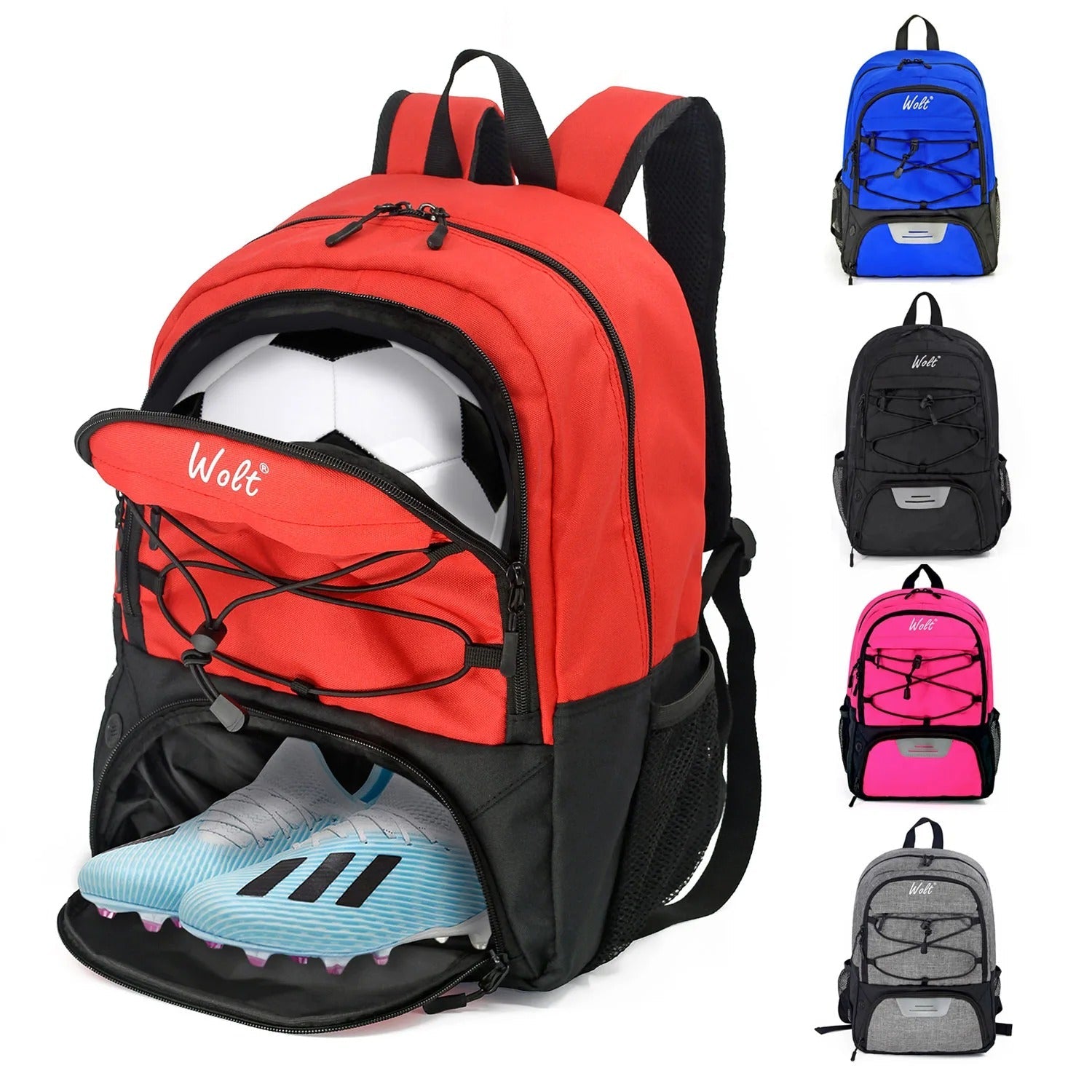 Red Basketball Backpack - 17 Inches