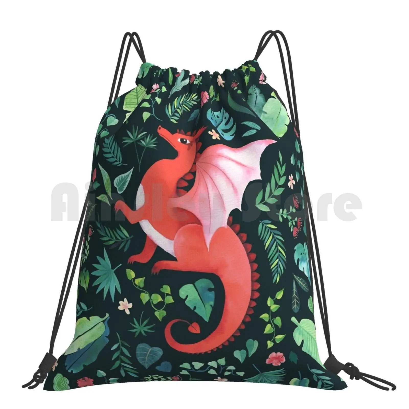 Red Dragon Backpack - Drawstring