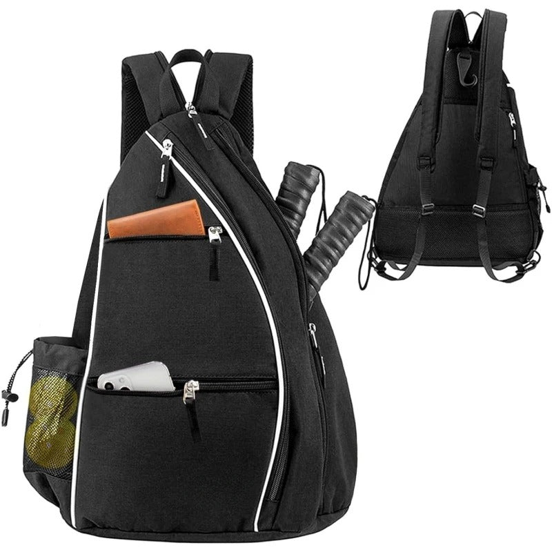 Tennis Sling Backpack - Black