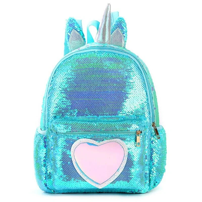 Unicorn Magic Sequin Backpack - Blue