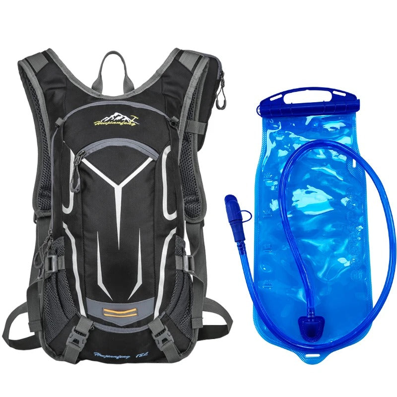 Water Backpack Cycling - Black and Bladder