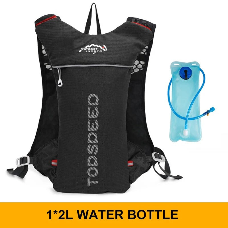 Water Bottle Backpack For Running - Black 2l Bag
