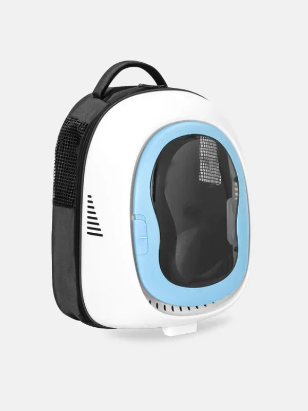 Cat Backpack With Window Blue