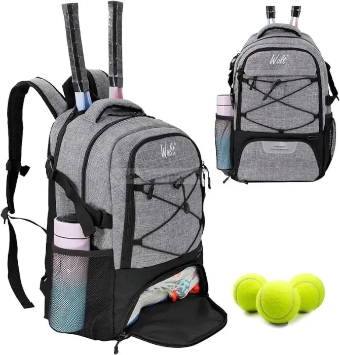 2 Racket Tennis Backpack - Grey