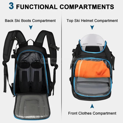 50L Ski Backpack - Black