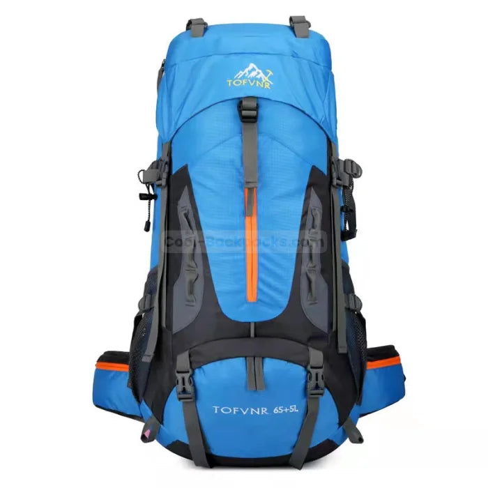 70L Hiking Backpack - Blue