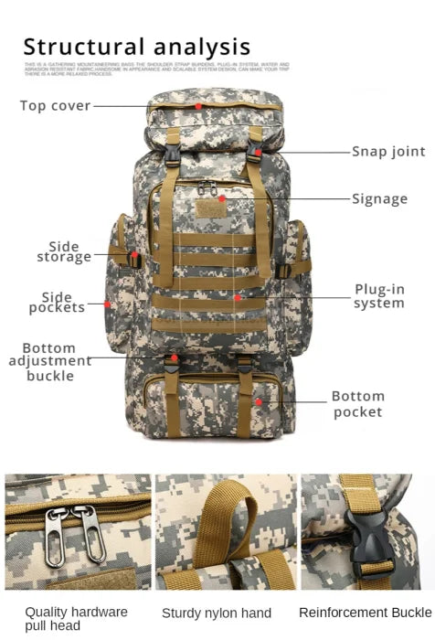 70L Tactical Backpack