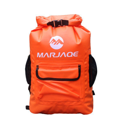 Orange Roll Top Backpack