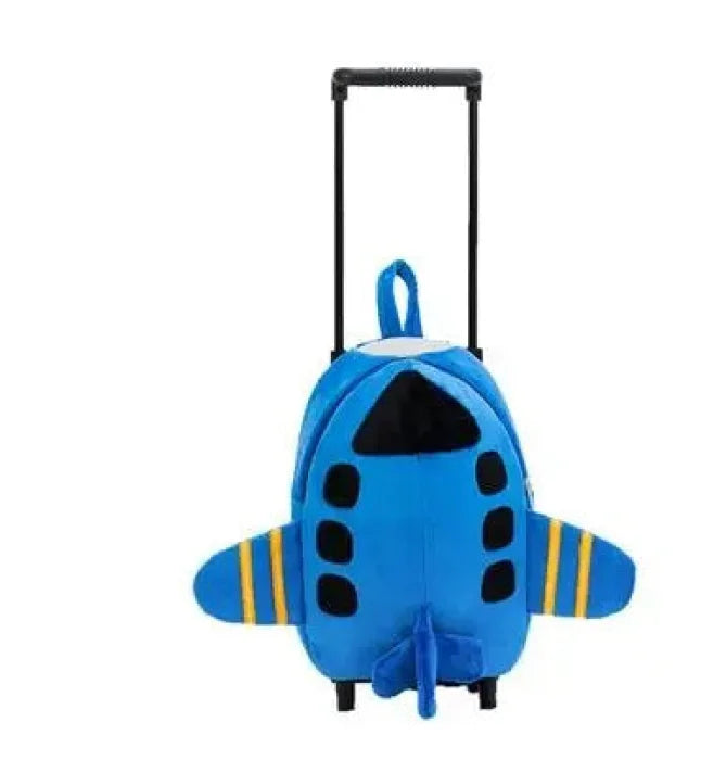 Airplane Rolling Backpack - Blue