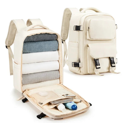 Airport Travel Backpack - Beige / Small