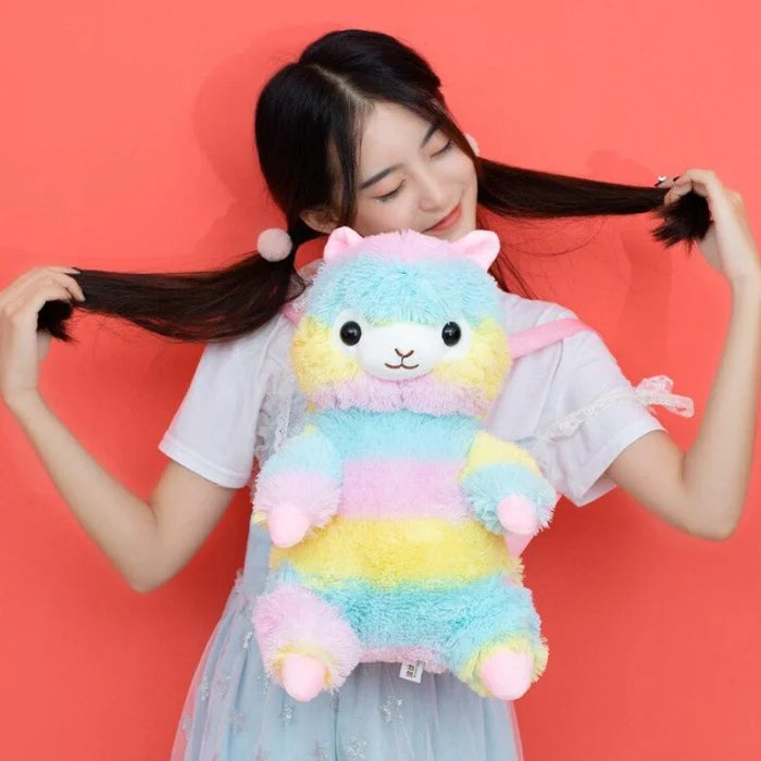 Alpaca Plush Backpack