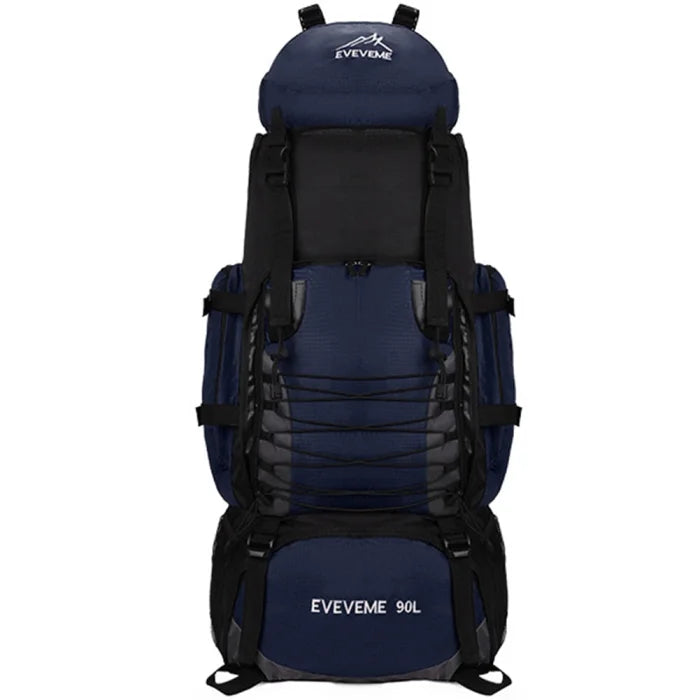 Anti Theft Hiking Backpack - Navy Blue