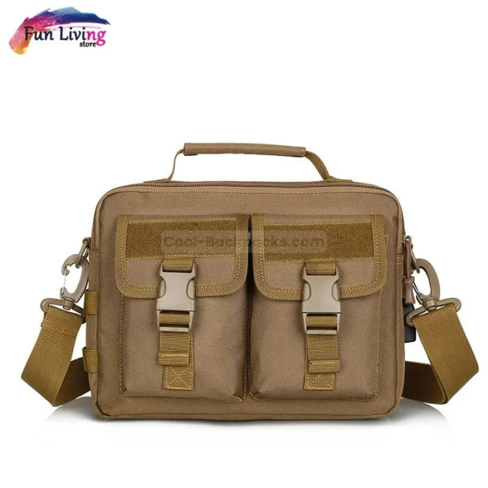 Army Style Messenger Bag - Khaki