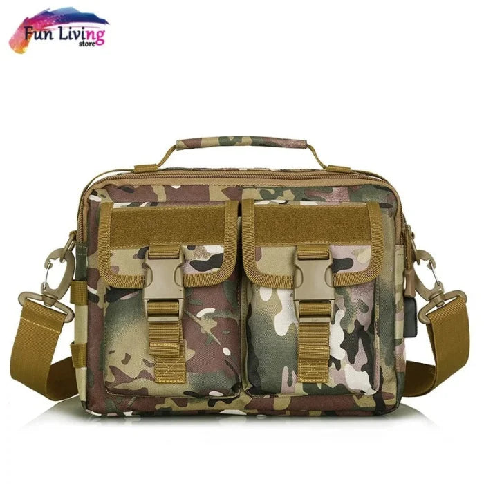 Army Style Messenger Bag - CP camo