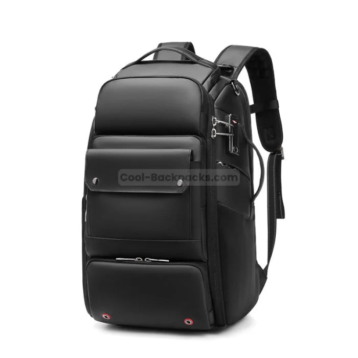 Back Opening Camera Backpack - Black