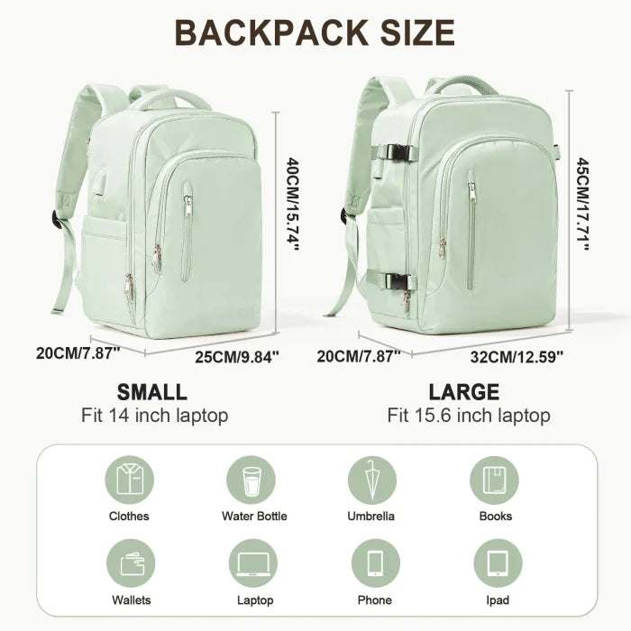 Backpack Suitcase Carry On - Green / Small