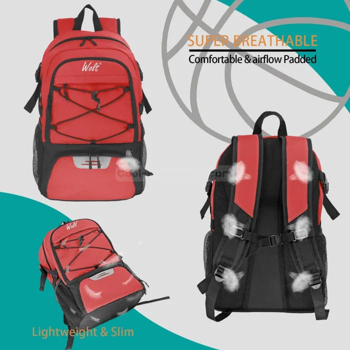 Backpack with Basketball Holder