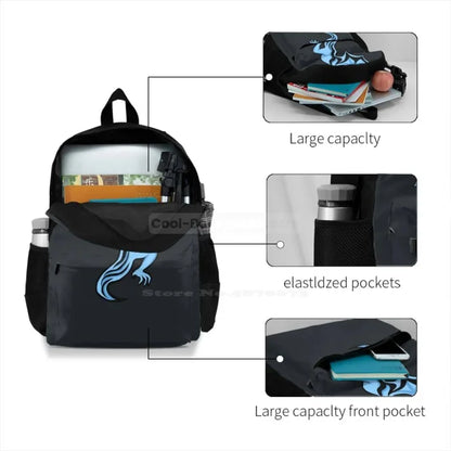 Backpack with Dragon Logo - Backpack - Black