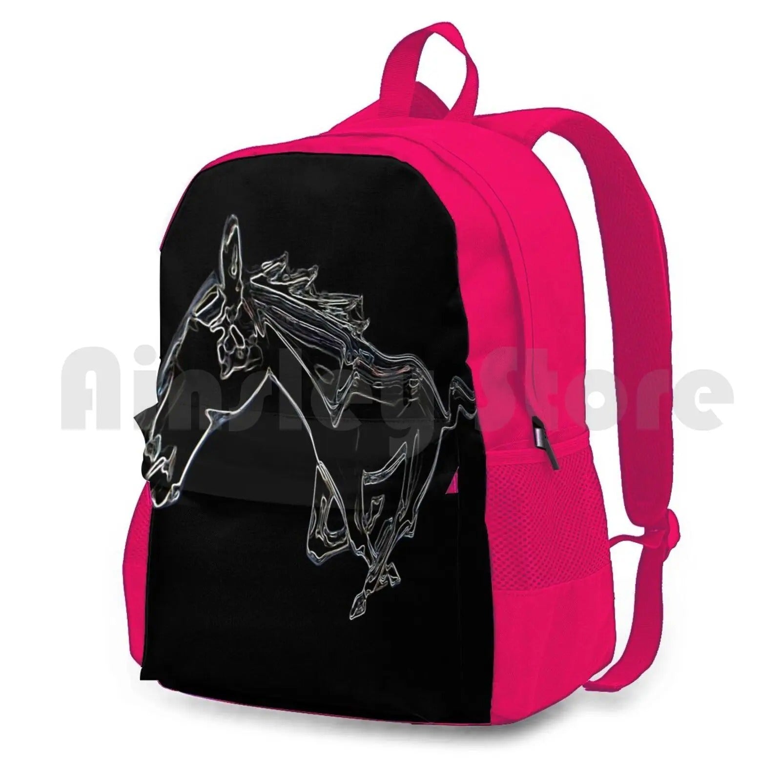 Backpack with Horse Logo - Backpack - Pink