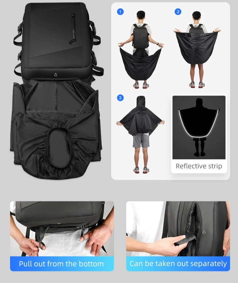 Backpack with Raincoat