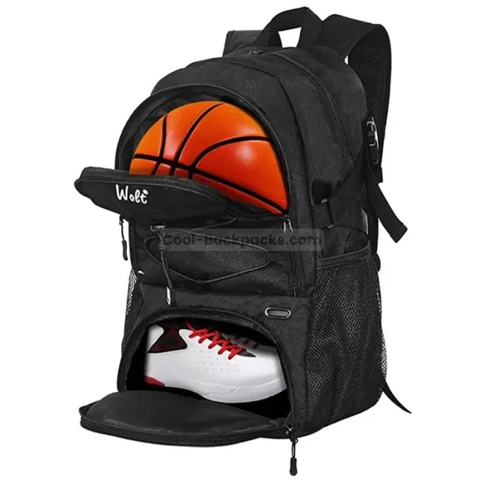 Basketball Ball Backpack - Black