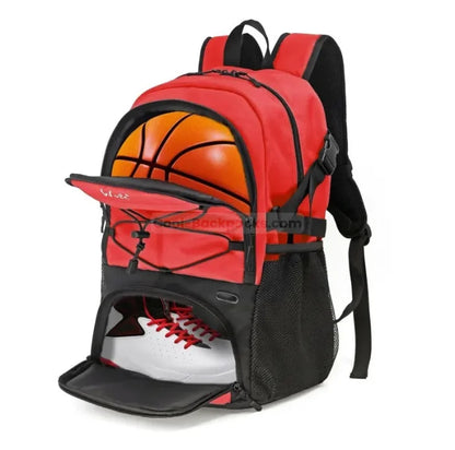 Basketball Ball Backpack - Red