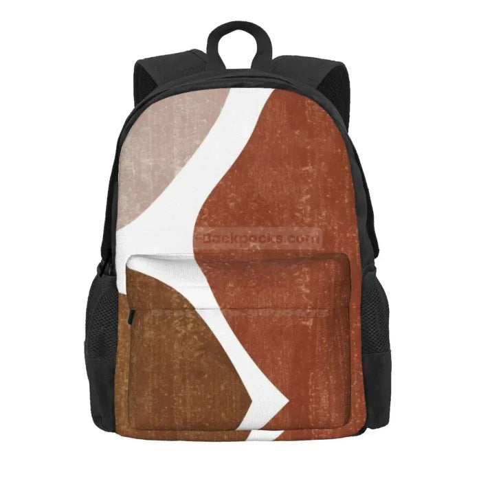 Beige and Brown Backpack