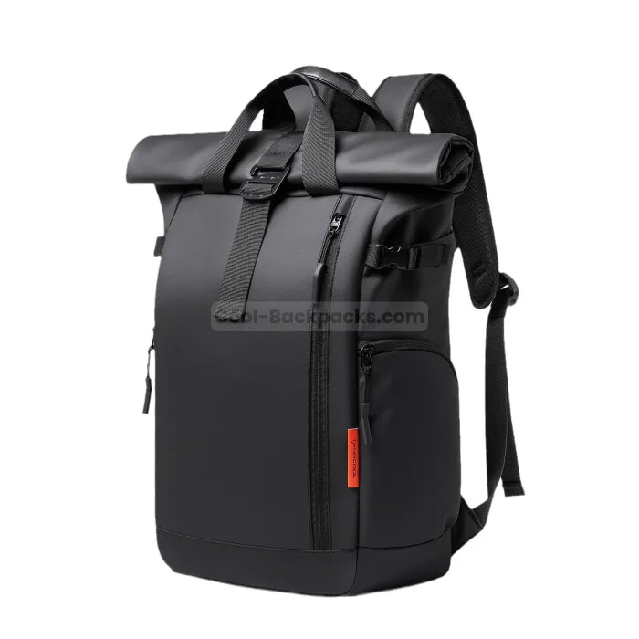 Big Roll Top Backpack - Black