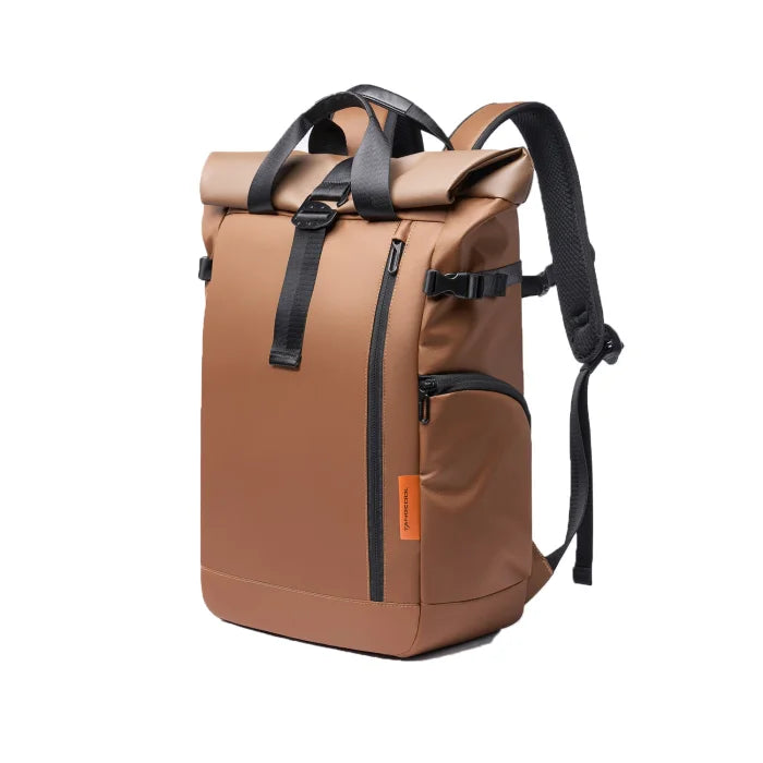 Big Roll Top Backpack - Brown