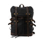 Black and Brown Canvas Backpack